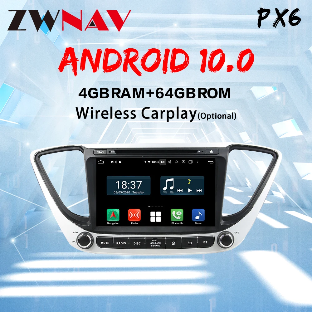 Android 10 PX6 DSP Car DVD Player for Hyundai Verna 2016~2017 GPS radio 64G ROM 4GB RAM radio gpa navigation auto stereo
Android 10 PX6 DSP Car DVD Player for Hyundai Verna 2016~2017 GPS radio 64G ROM 4GB RAM radio gpa navigation auto stereo