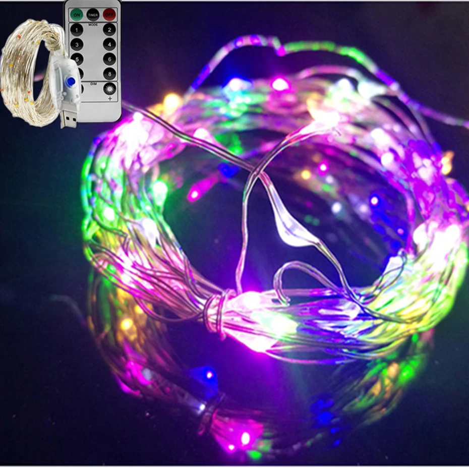 USB remote control 8 function copper wire lamp Garland Fairy Light String for Indoor Outdoor Wedding Christmas Decoration
USB remote control 8 function copper wire lamp Garland Fairy Light String for Indoor Outdoor Wedding Christmas Decoration
