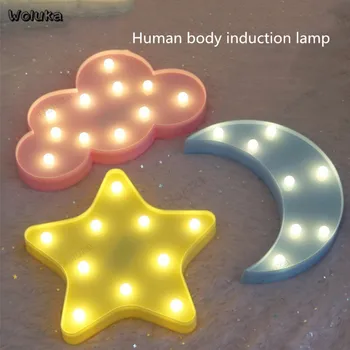 Intelligent light control human induction night light star moon cloud modeling lamp wall hanging led table lamp CD50 W05
Intelligent light control human induction night light star moon cloud modeling lamp wall hanging led table lamp CD50 W05