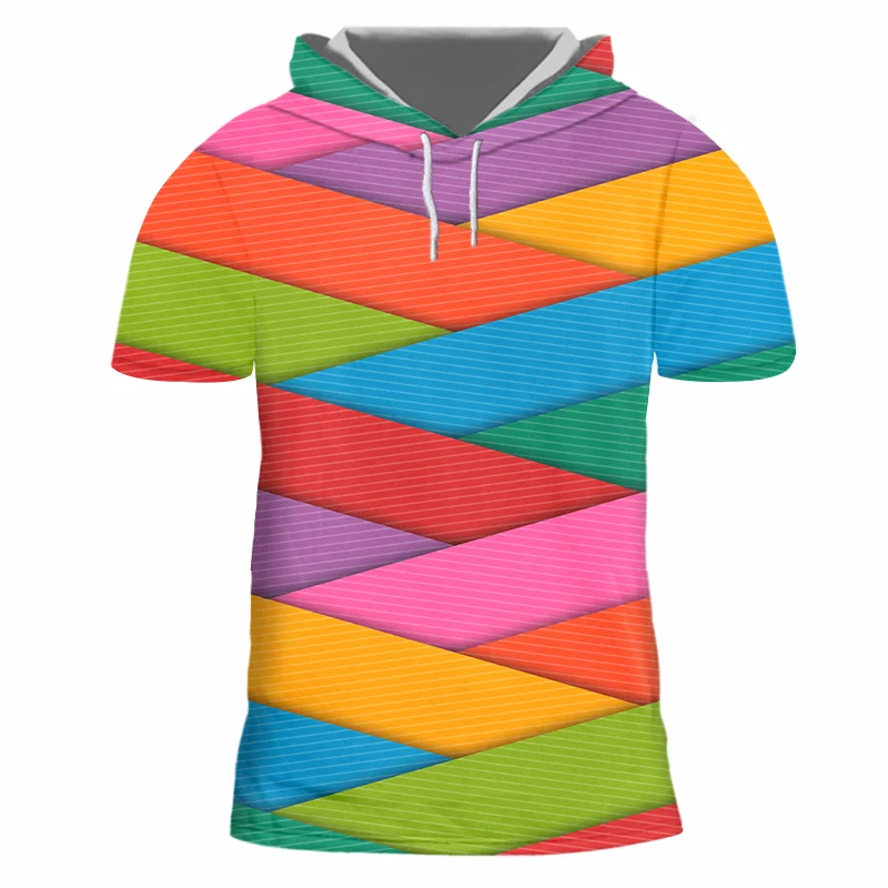IFPD EU/US Size Summer Men 3D Hooded Tshirt Cool Print Colorful Tilt Stripes Short Sleeve Shirts Harajuku Man Hiphop Streetwear
IFPD EU/US Size Summer Men 3D Hooded Tshirt Cool Print Colorful Tilt Stripes Short Sleeve Shirts Harajuku Man Hiphop Streetwear
