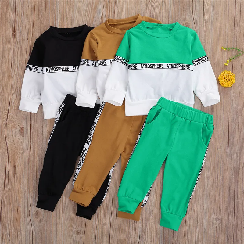 2020 infant kids Baby boys Long-sleeved Trousers Suit Personality Stitching T-shirt and Solid Color Elastic Pants outfits sets
2020 infant kids Baby boys Long-sleeved Trousers Suit Personality Stitching T-shirt and Solid Color Elastic Pants outfits sets