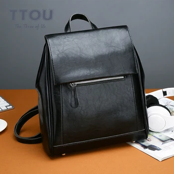 Vintage PU Leather Zipper Backpack for Women Shoulder Bag Book School Bag for Teenager Girls Travel Notebook Laptop Female Bag 
Vintage PU Leather Zipper Backpack for Women Shoulder Bag Book School Bag for Teenager Girls Travel Notebook Laptop Female Bag