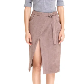 Clearance Women Winter Spring Skirt Split Jupe with Waist Belt Female Fall Fashion Brown Solid Color Knee-Length Skirts Clothing
Clearance Women Winter Spring Skirt Split Jupe with Waist Belt Female Fall Fashion Brown Solid Color Knee-Length Skirts Clothing
