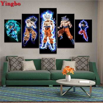 diy 5d full diamond painting 5 Piece Dragon Ball Z Cartoon Painting by numbers,stickers,christmas,decoration,diamond embroidery 
diy 5d full diamond painting 5 Piece Dragon Ball Z Cartoon Painting by numbers,stickers,christmas,decoration,diamond embroidery