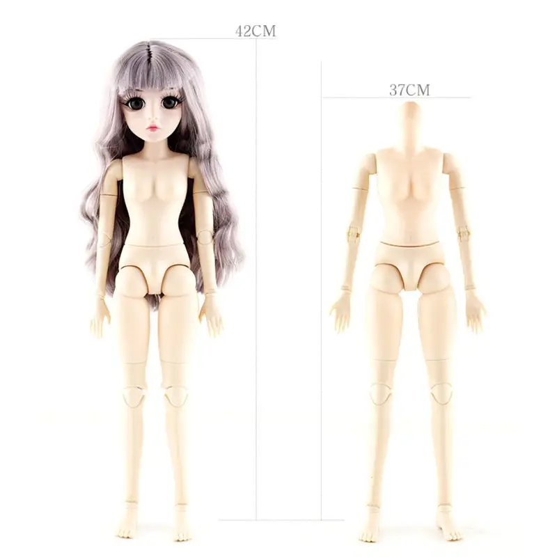 Cute 36cm Flexible 26 Joints Girl BJD Doll Nude Body for Kids DIY Parts B-4  Dolls & Bears Dollhouse Miniatures