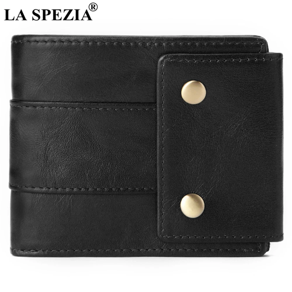 LA SPEZIA Cowhide Men Short Wallet 100% Genuine Leather Purse with Coin Pocket High Quality Small Black Brown Male Card Wallet
LA SPEZIA Cowhide Men Short Wallet 100% Genuine Leather Purse with Coin Pocket High Quality Small Black Brown Male Card Wallet
