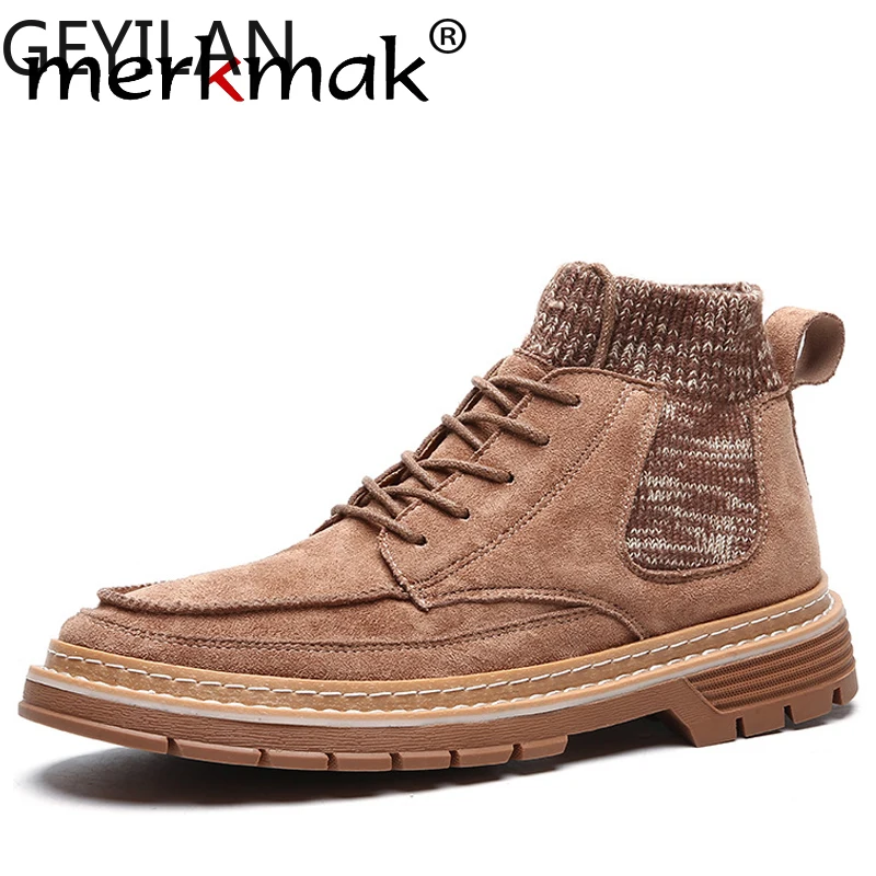 2019 New Autumn Men Boots High Quality Men Winter Sock Ankle Booties Fashion Lace-up High-top Working Boots Big Size 45
2019 New Autumn Men Boots High Quality Men Winter Sock Ankle Booties Fashion Lace-up High-top Working Boots Big Size 45