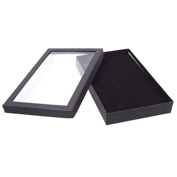 With Lid Jewelry Organizer Rectangle Ring Display Packing Holder 36 Slots Portable Insert Show Case Home Earring Storage 
With Lid Jewelry Organizer Rectangle Ring Display Packing Holder 36 Slots Portable Insert Show Case Home Earring Storage