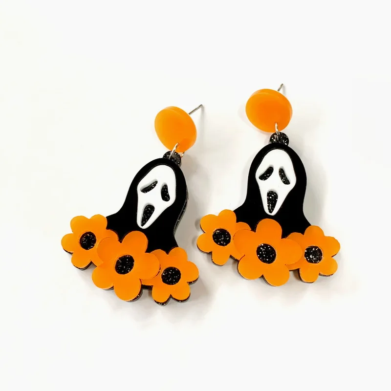 Comiya Drop Earrings Pumpkin up great flowers in ghost earrings acrylic s holloywood christmas gifts | Украшения и аксессуары