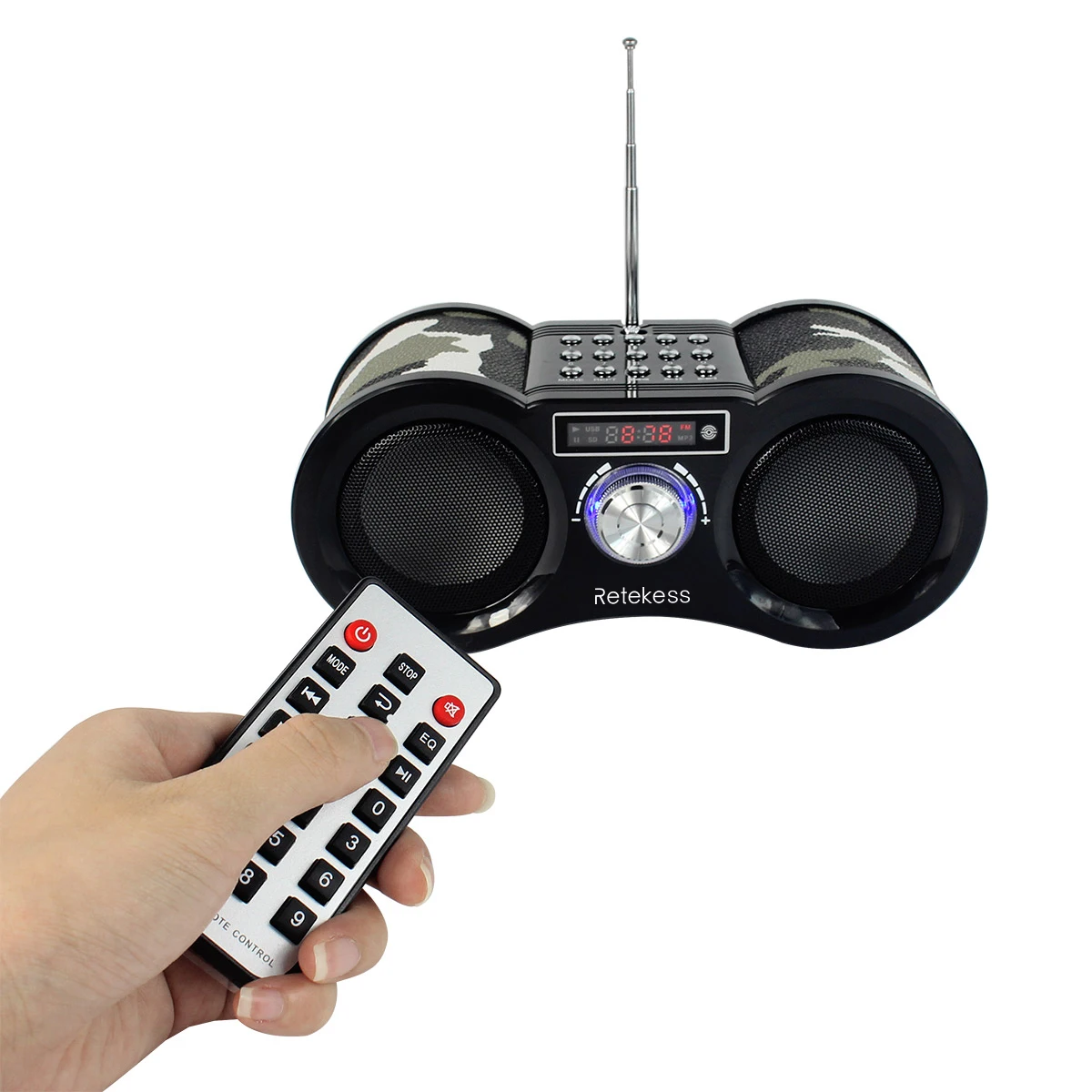 Retekess V-113 FM portable Radio Stereo Digital Radio Receiver Speaker USB Disk TF Card MP3 Music Player Remote Control
Retekess V-113 FM portable Radio Stereo Digital Radio Receiver Speaker USB Disk TF Card MP3 Music Player Remote Control