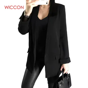 Spring Autumn Women's Blazer Suit Outerwear Coat Casual Solid Color Single Button Coat OL Blazer Suit Black Red
Spring Autumn Women's Blazer Suit Outerwear Coat Casual Solid Color Single Button Coat OL Blazer Suit Black Red