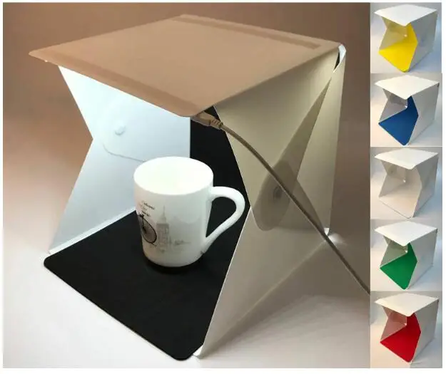 24*24*22cm Mini Foldable Camera Photo Studio Soft Box Built In LED Photography Light Tent Softbox 6 background Tabletop Shooting
24*24*22cm Mini Foldable Camera Photo Studio Soft Box Built In LED Photography Light Tent Softbox 6 background Tabletop Shooting