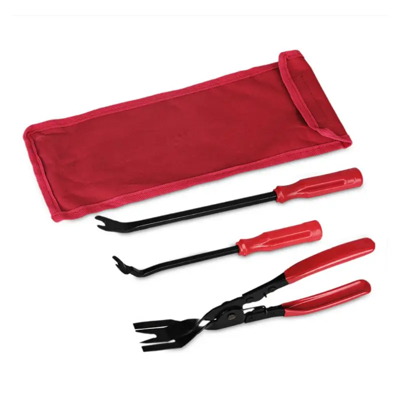 3pcs/Set Auto Car Door Panel Remover Clip Trim Auto Fastener Pliers Puller Tool Retaining Clip Remover Pry Bar Tool + Nylon Bag
3pcs/Set Auto Car Door Panel Remover Clip Trim Auto Fastener Pliers Puller Tool Retaining Clip Remover Pry Bar Tool + Nylon Bag