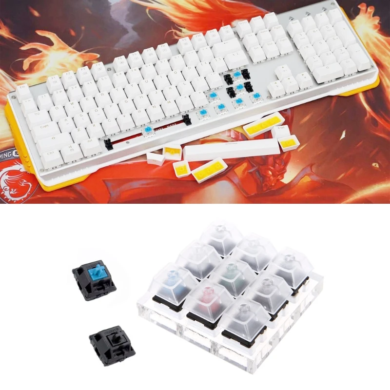 Mechanical Keyboard Switches 9 Cherry MX Keyboard Tester Kit Keycaps Testing Tool AXYF
Mechanical Keyboard Switches 9 Cherry MX Keyboard Tester Kit Keycaps Testing Tool AXYF