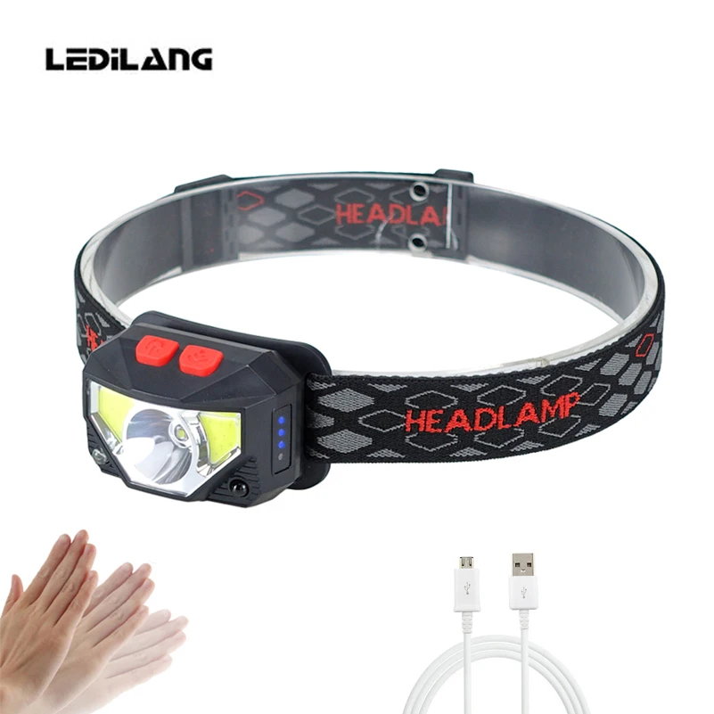 LED Headlamp USB Rechargeable Motion Sensor Head Lamp Built-in BatteryWith USB Hands Free Headlight for Fishing Camping lantern
LED Headlamp USB Rechargeable Motion Sensor Head Lamp Built-in BatteryWith USB Hands Free Headlight for Fishing Camping lantern