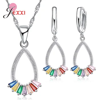 Whalesale Original 925 Sterling Silver Charming Waterdrop Colorful Zirconias Earrings Necklave For Women Girls Party Jewrlry
Whalesale Original 925 Sterling Silver Charming Waterdrop Colorful Zirconias Earrings Necklave For Women Girls Party Jewrlry