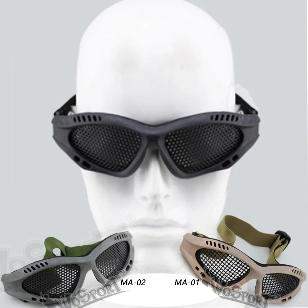 Outdoor Eye Protective Comfortable Airsoft Safety Tactical Eye Protection Metal Mesh Glasses Goggle 2 styles 3 Colors
Outdoor Eye Protective Comfortable Airsoft Safety Tactical Eye Protection Metal Mesh Glasses Goggle 2 styles 3 Colors