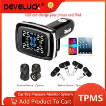Develuck Car TPMS Cigarette Lighter Wireless Universal TPMS Digital tpms Tire Pressure Alarm System 4 External Internal Sensor Develuck Car TPMS Cigarette Lighter Wireless Universal TPMS Digital tpms Tire Pressure Alarm System 4 External Internal Sensor