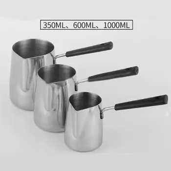 

Stainless Steel Bakelite Handle Wax Melting Pot DIY Candle Soap Melt Pitcher Metal Coffee Toroid Pitcher Latte Milk Frothing Jug