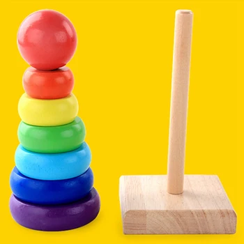 Rainbow Stacking Ring Tower Blocks For Children Funny Stacking Toys Children Early Education Teaching Aids Wood Toy Gifts
Rainbow Stacking Ring Tower Blocks For Children Funny Stacking Toys Children Early Education Teaching Aids Wood Toy Gifts