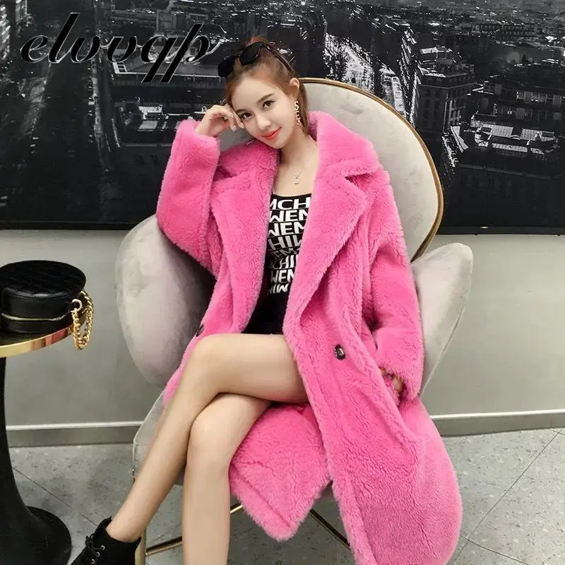 Pink Long Teddy Bear Jacket Coat Women Winter Thick Warm Chunky Outerwear Overcoat Women Lambswool Faux Fur Coats
Pink Long Teddy Bear Jacket Coat Women Winter Thick Warm Chunky Outerwear Overcoat Women Lambswool Faux Fur Coats