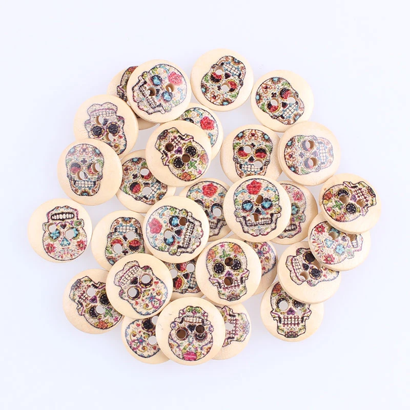 Skull Wooden Mixed Buttons for Handwork for Clothing Scrapbooking Crafts DIY Clothing Sewing Accessories Button Decorations E
Skull Wooden Mixed Buttons for Handwork for Clothing Scrapbooking Crafts DIY Clothing Sewing Accessories Button Decorations E