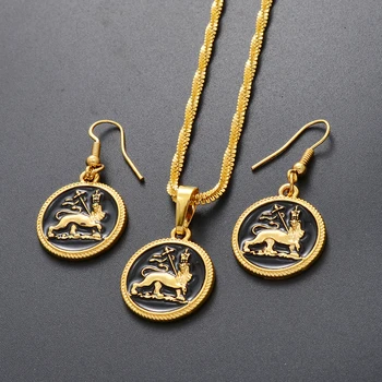 Anniyo Small Ethiopian Jewish Lion Jewelry sets Pendant Necklaces Earrings African Gold Color Lions Accessories #231006
Anniyo Small Ethiopian Jewish Lion Jewelry sets Pendant Necklaces Earrings African Gold Color Lions Accessories #231006