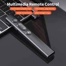 Multimedia Remote Control Presentation & Media Mode Presenter Remote with Red Light Wireless PPT Clicker Wide Compatibility
Multimedia Remote Control Presentation & Media Mode Presenter Remote with Red Light Wireless PPT Clicker Wide Compatibility