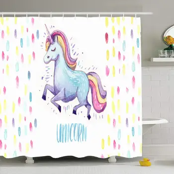 Shower Curtain for Bathroom 66x72 Fairy Magic Baby Watercolor Unicorn Pattern Hand Animals Wildlife Rainbow Beautiful Collection
Shower Curtain for Bathroom 66x72 Fairy Magic Baby Watercolor Unicorn Pattern Hand Animals Wildlife Rainbow Beautiful Collection