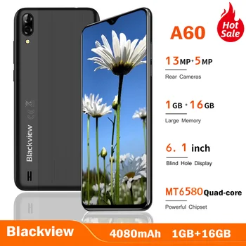 Blackview A60 4080mAh Android 8.1 Smartphone 13MP Camera 16GB MT6580 Quad core Cellphone 6.1"Waterdrop Screen 3G Mobile phone
Blackview A60 4080mAh Android 8.1 Smartphone 13MP Camera 16GB MT6580 Quad core Cellphone 6.1"Waterdrop Screen 3G Mobile phone