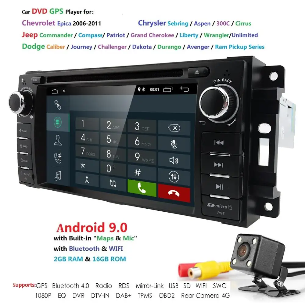 1DIN Quad Core Android9.0 Car Stereo DVD GPS Player Navi for Jeep Compass/Wrangler Chevrolet Epica/Chrysler Sebring Aspen Cirrus
1DIN Quad Core Android9.0 Car Stereo DVD GPS Player Navi for Jeep Compass/Wrangler Chevrolet Epica/Chrysler Sebring Aspen Cirrus