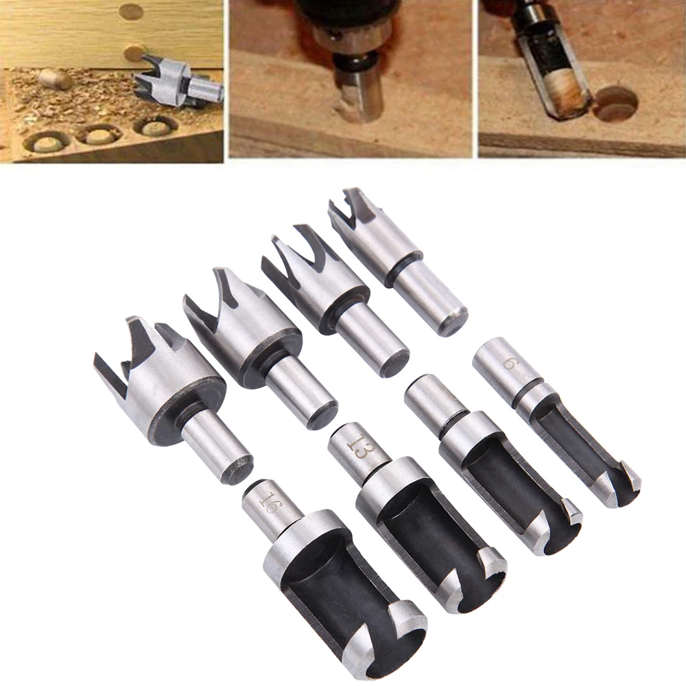 Honhill 8pcs 5/8" 1/2" 3/8" 1/4" Carbon Steel Wood Plug Cutter Set Hole Cutter Drill Bit Set 10mm Shank 6/10/13/16 mm
Honhill 8pcs 5/8" 1/2" 3/8" 1/4" Carbon Steel Wood Plug Cutter Set Hole Cutter Drill Bit Set 10mm Shank 6/10/13/16 mm