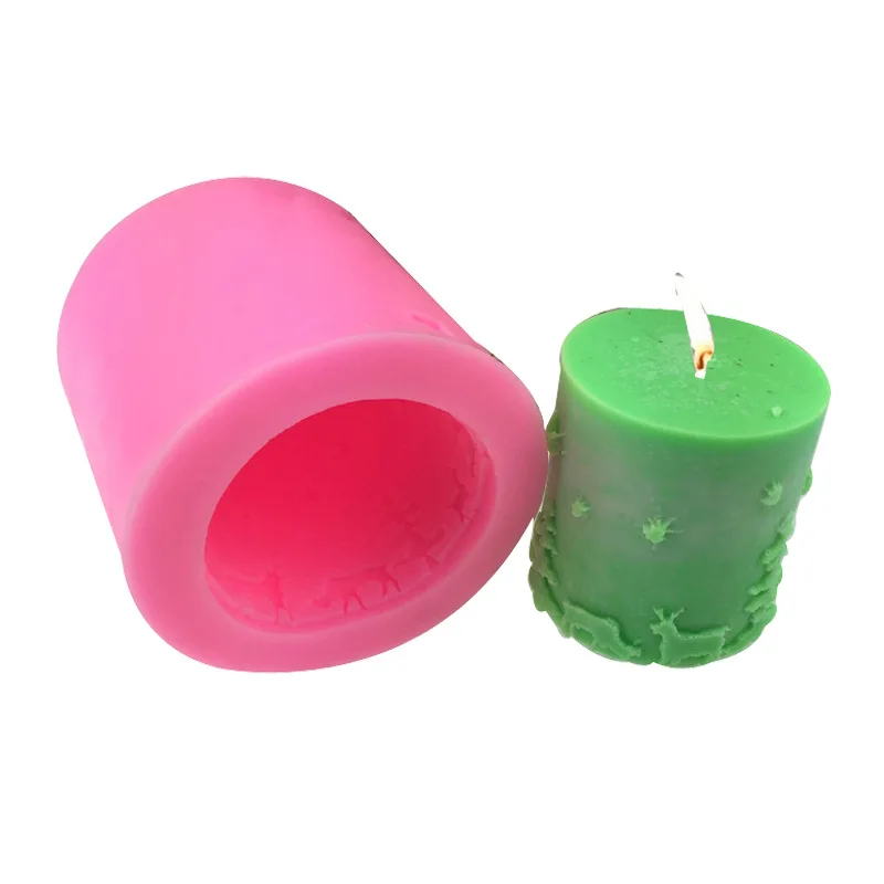 Cylindrical Shape Candle Mold 3D Christmas Elk Pattern Emboss Silicone Candle Decorating Molud Cake DIY Decorating Tools
Cylindrical Shape Candle Mold 3D Christmas Elk Pattern Emboss Silicone Candle Decorating Molud Cake DIY Decorating Tools