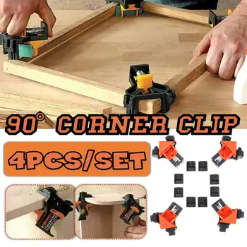 4pc/set 90 Degree Right Angle Clamp Fixing Clips Picture Frame Corner Clamp Woodworking Hand Tool
4pc/set 90 Degree Right Angle Clamp Fixing Clips Picture Frame Corner Clamp Woodworking Hand Tool