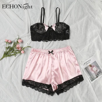 Ellolace Lace Pajamas Sets Women Pyjama Sexy Sleepwear Sets Top and Shorts Black Night Suit Set Sleeveless Homewear Wholesale 
Ellolace Lace Pajamas Sets Women Pyjama Sexy Sleepwear Sets Top and Shorts Black Night Suit Set Sleeveless Homewear Wholesale
