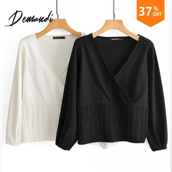DEMANDI Woman Sweater Fall 2019 New Fashion Casual Pure Color Base Loose V-collar Long Sleeve Woven Sewing Bottom Sweater Woman
DEMANDI Woman Sweater Fall 2019 New Fashion Casual Pure Color Base Loose V-collar Long Sleeve Woven Sewing Bottom Sweater Woman
