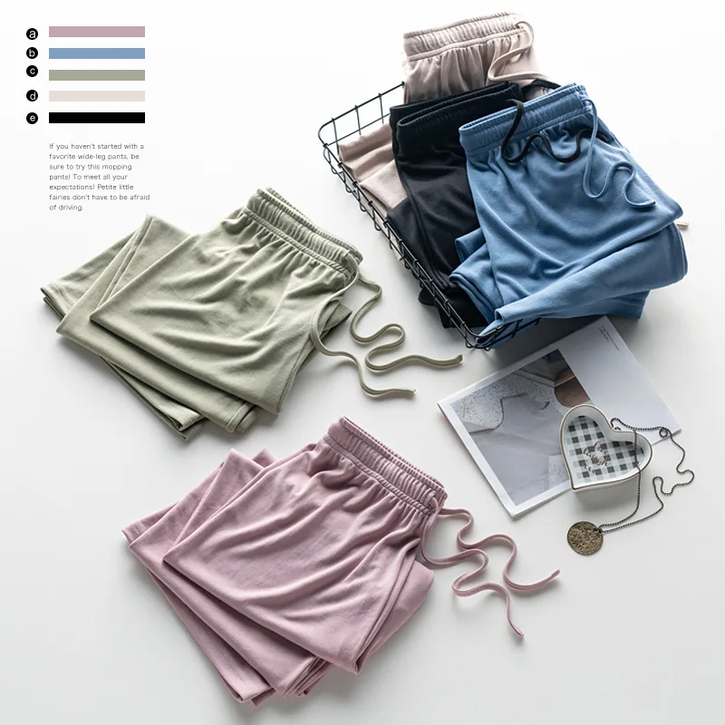2020 Spring Summer Autumn Women Loose Full Length Draggle Wide Leg Pants Elastic High Waist Drawstring Casual Pants Drape Feel
2020 Spring Summer Autumn Women Loose Full Length Draggle Wide Leg Pants Elastic High Waist Drawstring Casual Pants Drape Feel