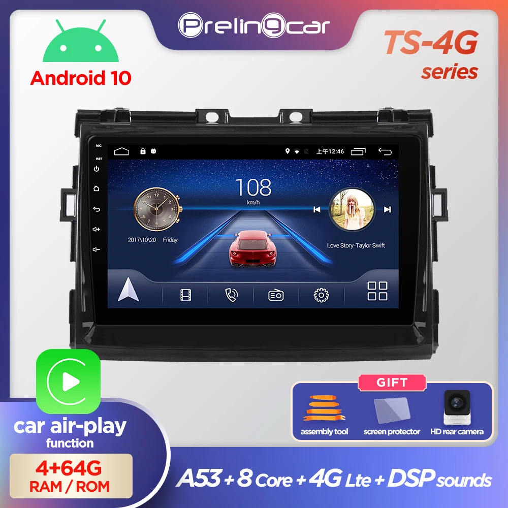 Автомагнитола Prelingcar 2 Din Android 10 0 без DVD мультимедийный видеоплеер GPS навигация для