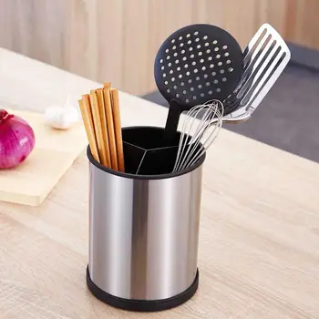 Stainless Steel Chopsticks Storage Holder Drain Rotary Tableware Holder Organizer Turnable Base Kitchen Storage Tool 
Stainless Steel Chopsticks Storage Holder Drain Rotary Tableware Holder Organizer Turnable Base Kitchen Storage Tool