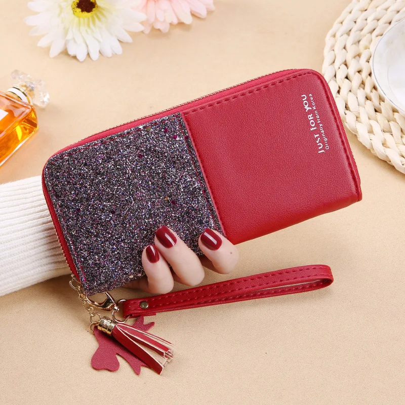 2020 new wallet long ladies zipper wallet female Korean version stitching contrast tassel wild card bag mobile phone bag
2020 new wallet long ladies zipper wallet female Korean version stitching contrast tassel wild card bag mobile phone bag