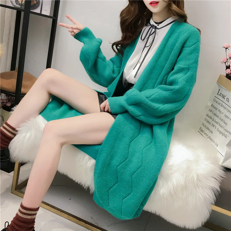 Laziness-Style Sweater WOMEN'S Cardigan Sweater Mid-length Spring Clothing 2019 New Style Korean-style Loose-Fit Chunky Yarn Coa
Laziness-Style Sweater WOMEN'S Cardigan Sweater Mid-length Spring Clothing 2019 New Style Korean-style Loose-Fit Chunky Yarn Coa
