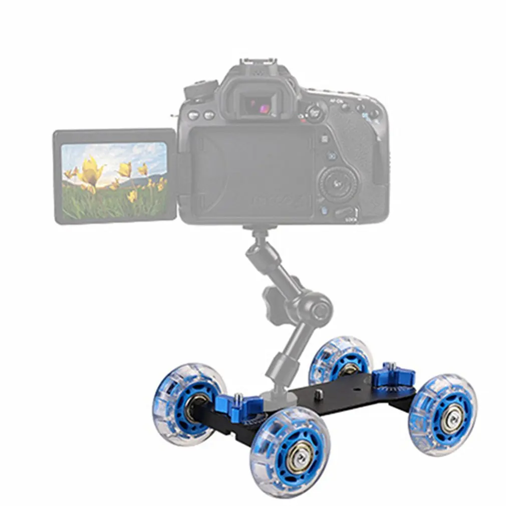 Mobile Rolling Sliding Dolly Stabilizer Skater Slider 11"Articulating Magic Arm Camera Rail Stand Photography Car For GoPro 7 6
Mobile Rolling Sliding Dolly Stabilizer Skater Slider 11"Articulating Magic Arm Camera Rail Stand Photography Car For GoPro 7 6