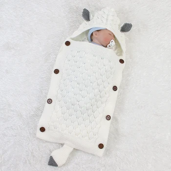 Cartoon Envelop Design Newborn Baby Sleeping Bag Sleep Sack Newborn Anti-Kicked Hooded Knitting Blanket Stroller Wrap Swaddle
Cartoon Envelop Design Newborn Baby Sleeping Bag Sleep Sack Newborn Anti-Kicked Hooded Knitting Blanket Stroller Wrap Swaddle