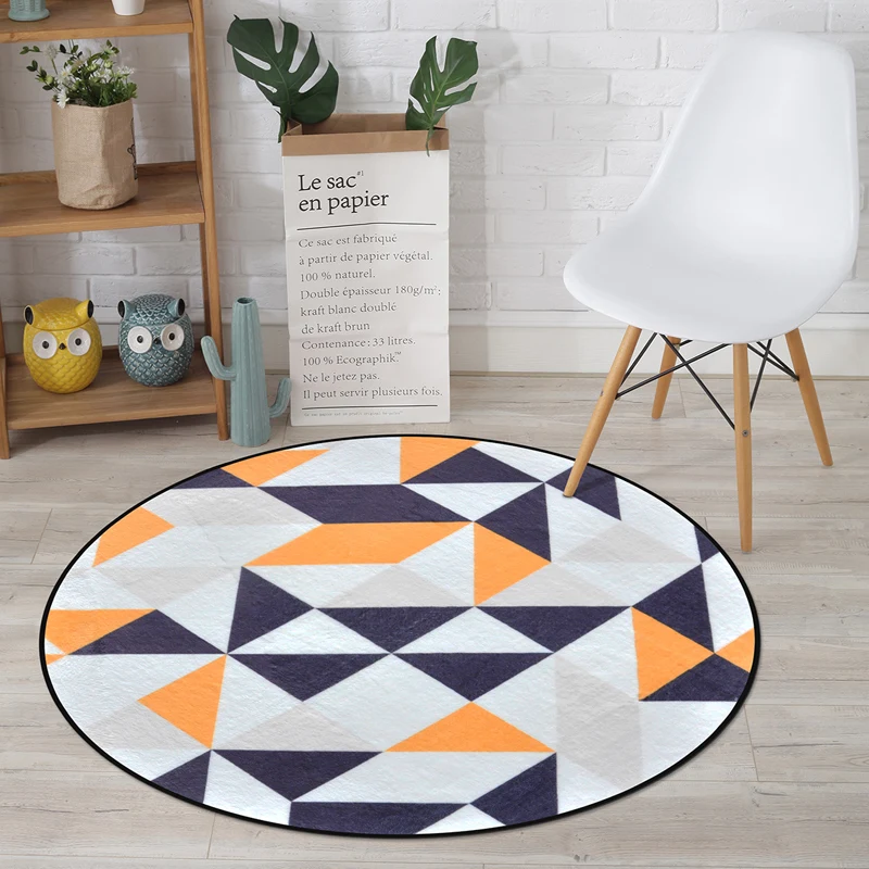Nordic geometric circular carpet simple fashion bedroom hanging basket carpet computer chair mat
Nordic geometric circular carpet simple fashion bedroom hanging basket carpet computer chair mat