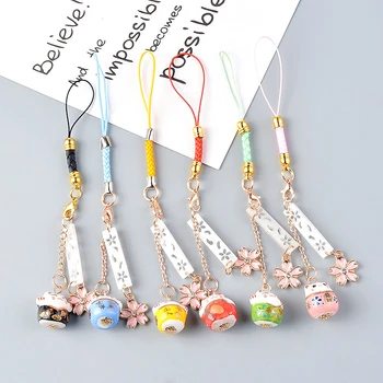 Cute Maneki Neko Smart Phone Strap Lanyards Iphone Samsung Decoration Daisy Sakura Cat Bell Mobile Rope Key Chains Couple Gift
Cute Maneki Neko Smart Phone Strap Lanyards Iphone Samsung Decoration Daisy Sakura Cat Bell Mobile Rope Key Chains Couple Gift