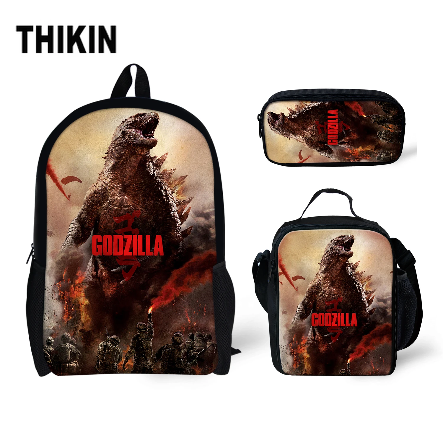 ThiKin 3Pcs/Set 3D Godzilla Printing Kids Baby Backpack for Children King of The Monsters School Bags Boys Mochila Best Gift
ThiKin 3Pcs/Set 3D Godzilla Printing Kids Baby Backpack for Children King of The Monsters School Bags Boys Mochila Best Gift