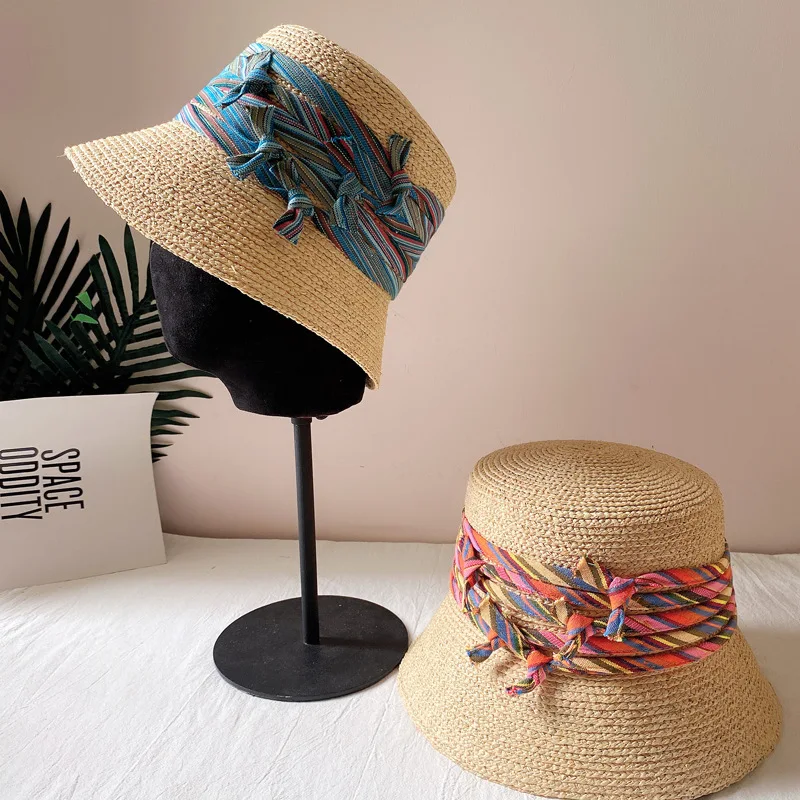 2020 high end Bohemia style straw hat summer sunblock hat rope knot ribbon basin hat seaside beach holiday casual bucket hats
2020 high end Bohemia style straw hat summer sunblock hat rope knot ribbon basin hat seaside beach holiday casual bucket hats