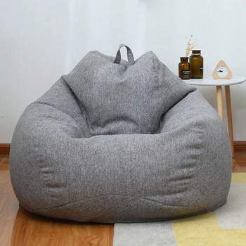 Solid Color Cotton Linen Single Sofa Bean Bag Covers without Filler Tatami Comfortable Creative Balcony Lazy Sofa Bean Covers
Solid Color Cotton Linen Single Sofa Bean Bag Covers without Filler Tatami Comfortable Creative Balcony Lazy Sofa Bean Covers