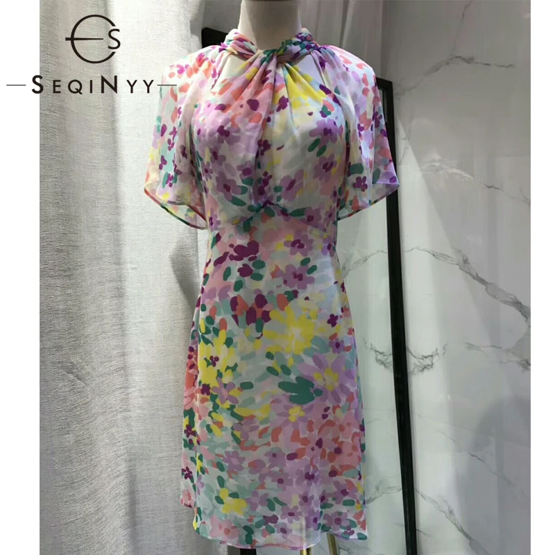SEQINYY Chiffon Dress Vacation 2020 Summer Spring New Fashion Runway Flowers Colorful Print Cross Mini Runway Dress
SEQINYY Chiffon Dress Vacation 2020 Summer Spring New Fashion Runway Flowers Colorful Print Cross Mini Runway Dress