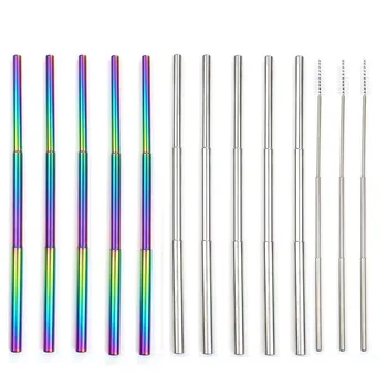 50Set Travel Outdoor Household Telescopic Metal Straw with Brush Foldable Drinking Straw Collapsible Reusable Straw with Case
50Set Travel Outdoor Household Telescopic Metal Straw with Brush Foldable Drinking Straw Collapsible Reusable Straw with Case